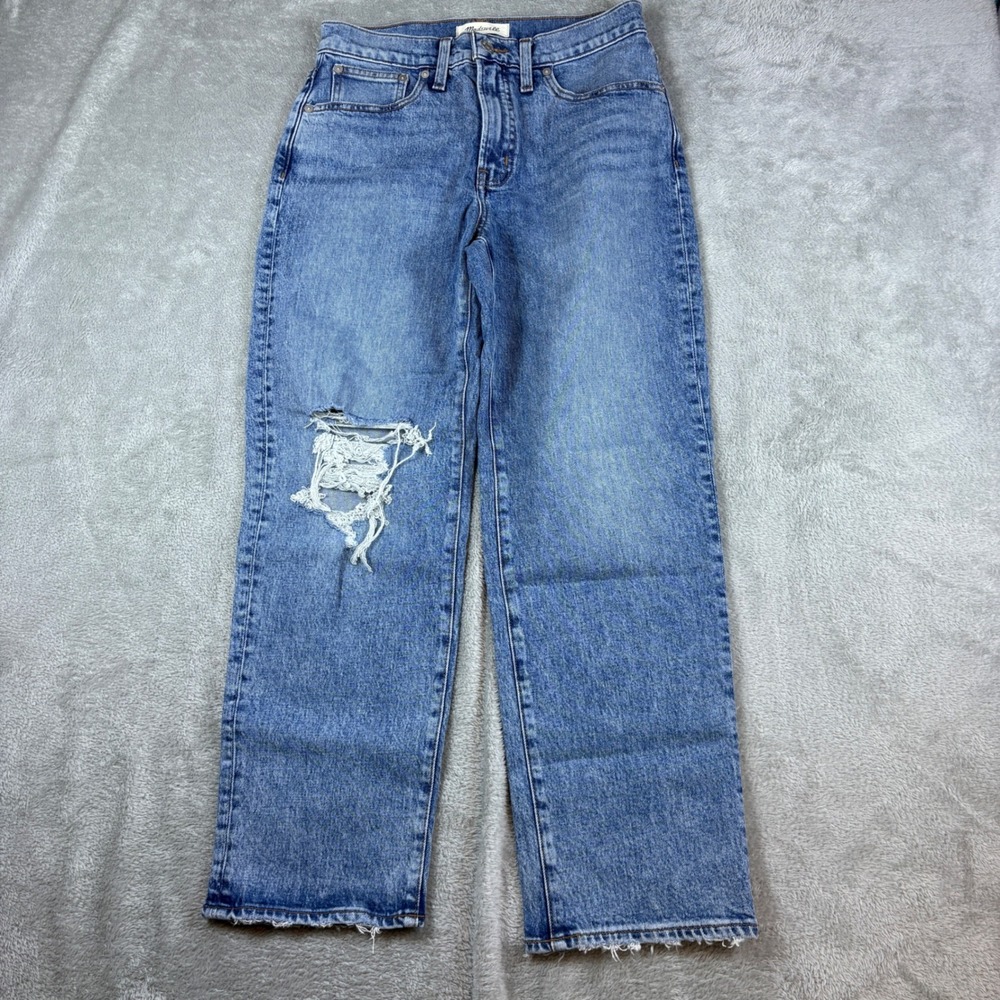 Madewell Jeans Womens 27P (Fits 28x27) The Perfect Vintage Straight Blue Whisker